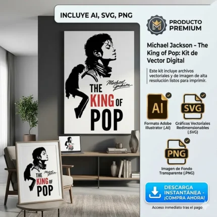 Vector Logo Premium Michael Jackson King of Pop