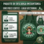 Vector Logo Premium One Piece Coffee Starbucks