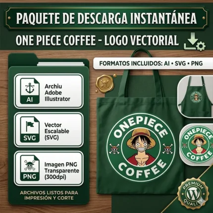 Vector Logo Premium One Piece Coffee Starbucks