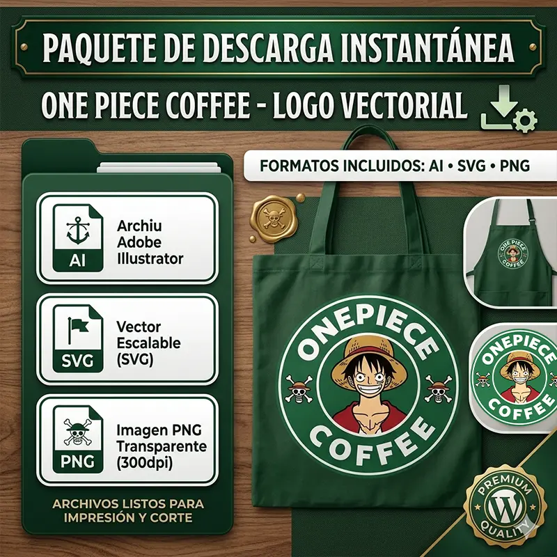 Vector Logo Premium One Piece Coffee Starbucks Vector Logo Premium One Piece Coffee Starbucks