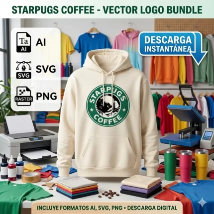 Vector Logo Premium Starpugs Coffee Starbucks