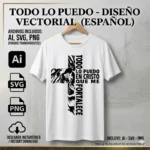 Vector Logo Premium Todo Lo Puedo En Cristo León de Judá