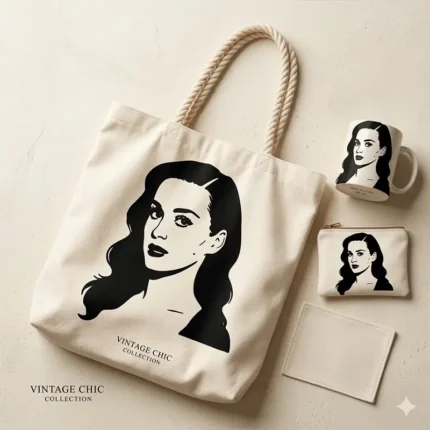 Vector Logo Rostro Katy Perry Vintage para Sublimación