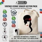 Vector Silueta Premium Amy Winehouse para Sublimación