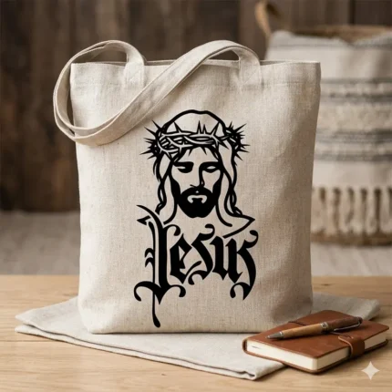 Vector Stencil Silueta de Cristo con Corona Pack Digital