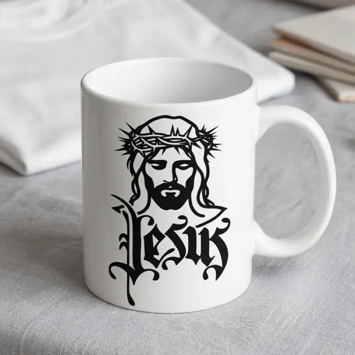 Vector Stencil Silueta de Cristo con Corona Pack Digital - Image 3