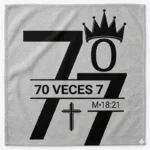 70 Veces 7 – Vector Cristiano con Corona y Cruz Mateo 18.21 para Sublimar