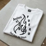 Aviva el Fuego del Don de Dios – Vector Cristiano con Llama para Sublimar