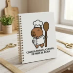 Comida para el Cuerpo, Fe para el Alma – Vector Cristiano Capibara Chef para Sublimar