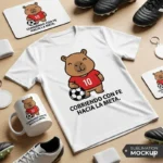Corriendo con Fe hacia la Meta – Vector Cristiano Capibara Futbolista para Sublimar