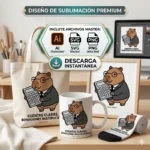 Cuentas Claras, Bendiciones Multiplicadas – Vector Cristiano Capibara Contador para Sublimar