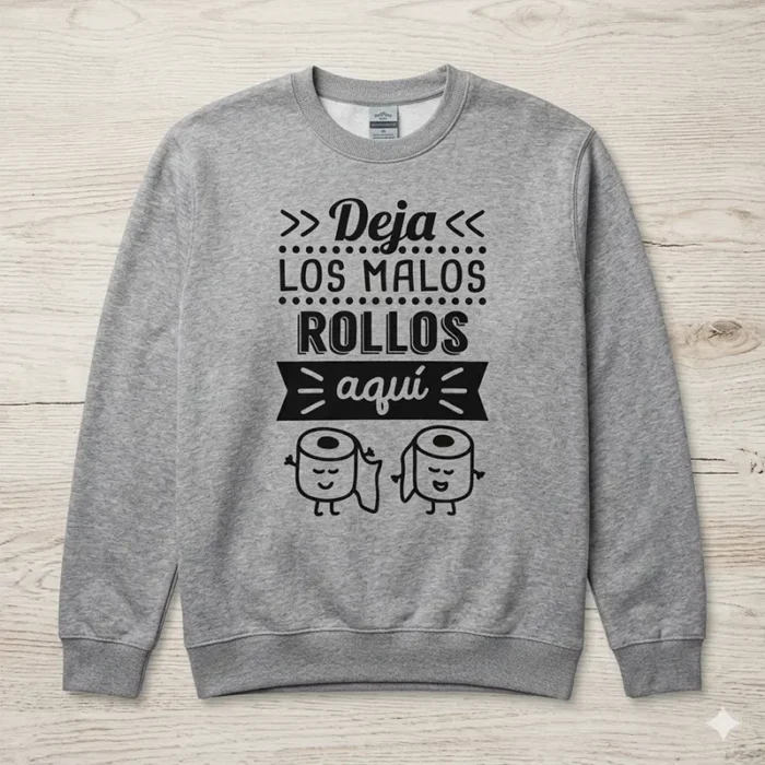 Deja los Malos Rollos Aquí – Vector Divertido con Papel Higiénico para Sublimar