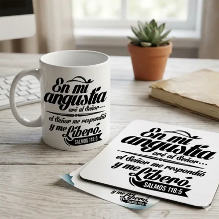 En mi Angustia Oré al Señor – Vector Cristiano Salmos 118.5 para Sublimar