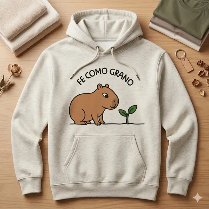 Fe como Grano – Vector Cristiano Gratis Capibara para Sublimar