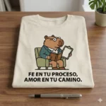 Fe en tu Proceso, Amor en tu Camino – Vector Cristiano Capibara Psicólogo para Sublimar