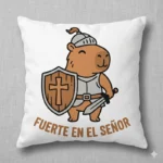 Fuerte en el Señor – Vector Cristiano Capibara Guerrero para Sublimar