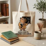 Guío con Fe, Enseño con Amor – Vector Cristiano Capibara Maestro para Sublimar