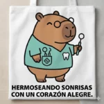 Hermoseando Sonrisas con un Corazón Alegre – Vector Cristiano Capibara Dentista para Sublimar