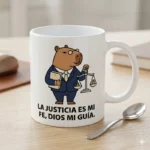 La Justicia es mi Fe, Dios mi Guía – Vector Cristiano Capibara Abogado para Sublimar