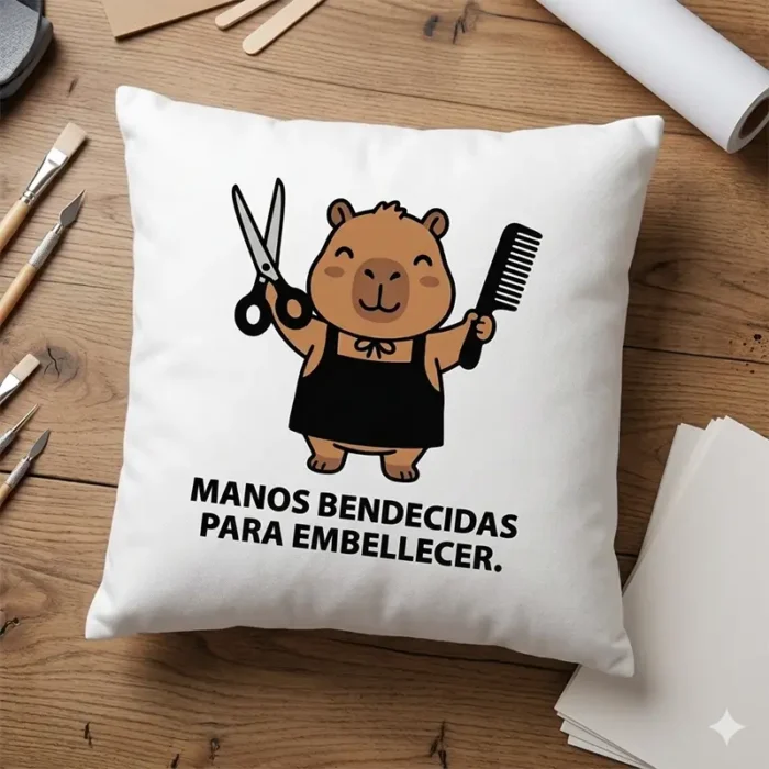 Manos Bendecidas para Embellecer – Vector Cristiano Capibara Peluquero/a para Sublimar