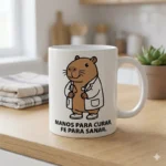 Manos para Curar, Fe para Sanar – Vector Cristiano Gratis Capibara Médico para Sublimar