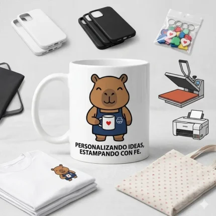 Personalizando Ideas, Estampando con Fe – Vector Cristiano Capibara Sublimador para Sublimar