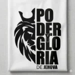 Poder y Gloria de Jehová – Vector Cristiano con León y Corona para Sublimar