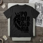 Poder y Gloria de Jehová – Vector Cristiano con León y Corona para Sublimar