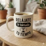 Relájate y Tómate tu Tiempo – Vector Frase Motivacional para Sublimar
