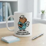 Sano con Fe, Cuido con Amor – Vector Cristiano Capibara Enfermero/a para Sublimar