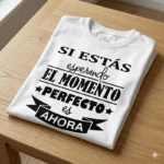 Si Estás Esperando el Momento Perfecto es Ahora – Vector Frase Motivacional para Sublimar