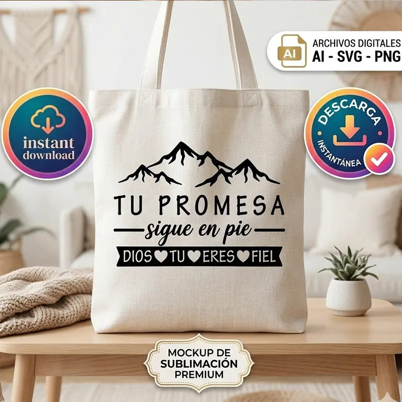 Tu Promesa Sigue en Pie – Vector Cristiano Gratis con Montañas para Sublimar Tu Promesa Sigue en Pie – Vector Cristiano Gratis con Montañas para Sublimar - Image 1
