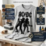 Vector AC/DC Rock Heavy Metal para Estampado y Corte