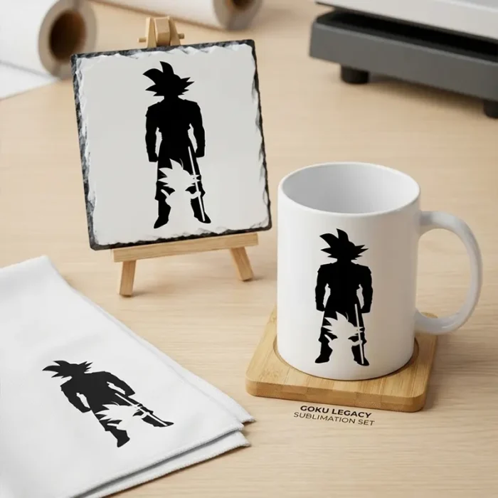 Vector Anime DBZ Goku Fusion Silhouette Pack Digital