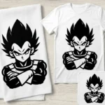 Vector Anime Vegeta Dragon Ball para Estampado y Corte