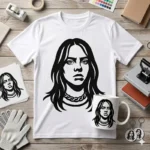 Vector Billie Eilish Música Pop Alternativa para Estampado y Corte