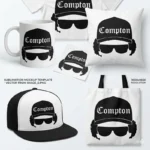 Vector Compton Frase Rap Hip Hop para Estampado y Corte