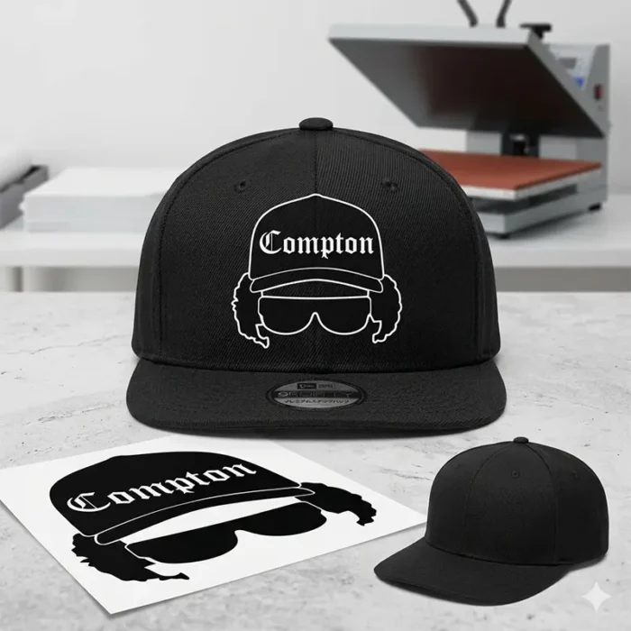 Vector Compton Frase Rap Hip Hop para Estampado y Corte