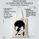 Vector David Bowie Aladdin Sane Rock para Estampado y Corte