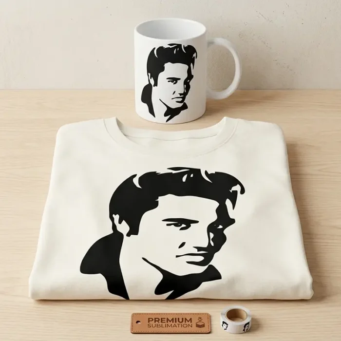 Vector Elvis Presley Rock and Roll para Estampado y Corte