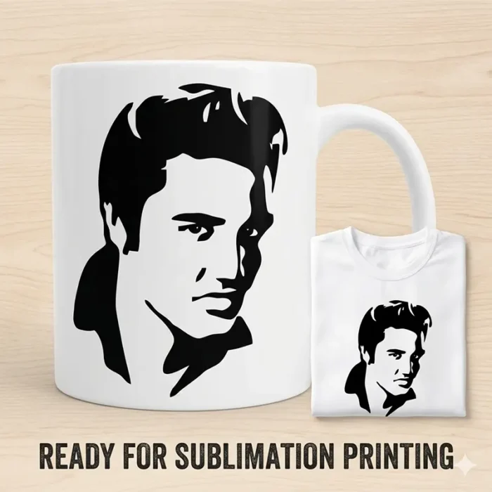 Vector Elvis Presley Rock and Roll para Estampado y Corte