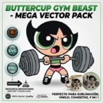 Vector Fitness Bellota Gym Beast Chicas Superpoderosas Pack Digital