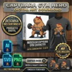 Vector Fitness Capybara Gym Hero Carpincho Pack Digital
