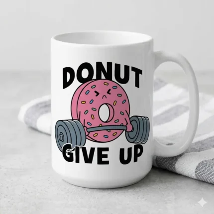 Vector Fitness Donut Give Up Gym Pack Digital para Sublimación