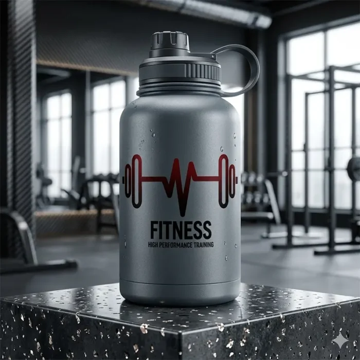 Vector Fitness Logotipo Latido Mancuerna Pack Digital - Image 3