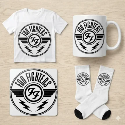 Vector Foo Fighters Rock Logo Emblema para Estampado y Corte