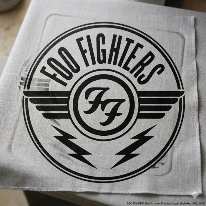 Vector Foo Fighters Rock Logo Emblema para Estampado y Corte
