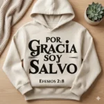 Vector Frase Cristiana Por Gracia Soy Salvo Efesios 2:8 Pack Digital