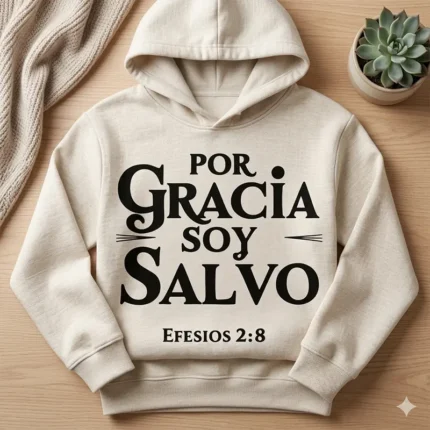 Vector Frase Cristiana Por Gracia Soy Salvo Efesios 2:8 Pack Digital