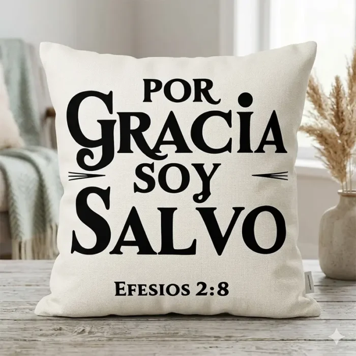 Vector Frase Cristiana Por Gracia Soy Salvo Efesios 2:8 Pack Digital